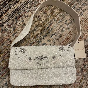 Lulu NYC beaded shoulder bag